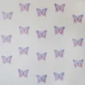 PVC laser butterfly garland hanging decor, party and birthday room decoration detail shot. - 2m / PVC Laser Purple Butterfly Hanging Garland