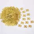 Lucidi coriandoli glitter numero 30 oro per decorazione tavola festa compleanno. - Paillettes dorate 30 / 10.00g