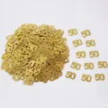 Gold number 50 confetti sequins for birthday party celebration table scatter decorations. - Gold Sequins 50 / 10.00g