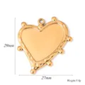 Gouden roestvrijstalen hart hanger medaillon DIY ketting sieraden accessoire 29x27mm - Hart Stijl (A0610) / 29x27mm / Goud