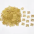 Coriandoli dorati numero 21 per decorazione tavola festa di compleanno e festeggiamenti. - Paillettes dorate 21 / 10.00g