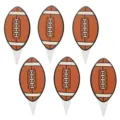 Rugby football cupcake toppers sports themed cake picks party decorations set of 6 - Football Cake Toppers