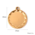 Gouden roestvrijstalen ronde medaillon hanger diy ketting bedel accessoire 18x15mm 2.6g - Ronde Stijl (A0610) / 15x18mm / Goud