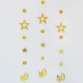 40th birthday gold star and circle garland hanging decoration party supply display item - Gold 40th Birthday Hanging Garland