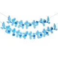 Blue happy birthday banner hanging decor party supplies butterfly heart balloon letters - Blue Angel Wing Banners
