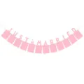 Pink wedding photo banner custom garland with photo frames for bridal shower party decor - "Just Married" Photo Frame Banner