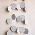 Silver glitter paper circle garland detail, hanging party decoration string for birthday celebrations - 2m / Glitter Silver Circle Garlands