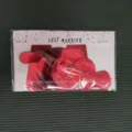 Red foil Just Married banner party decoration wedding hanging letter sign packaged in clear bag - JUST Letter Banner in Mirror Red