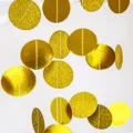Gold circle paper garland glitter dot hanging banner for wedding birthday party decor - Mirror Gold And Glitter Gold Circles
