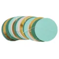 Ghirlanda di carta rotonda verde oro e rosa per decorazione festa di compleanno matrimonio. - Ghirlande a cerchi rosa chiaro, oro, verde chiaro e verde scuro