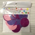 Guirlande de cercle en papier de fête décorations suspendues à paillettes pour anniversaire - 2m / Guirlandes de disques rose rouge, rose et violet