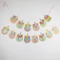 Unicorn Birthday Paper Banner Glitter Garland Party Supplies Hanging Decoration Kids - Round Unicorn