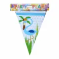 Party flamingo triangle bunting banner for birthday party decoration and celebration events - Flamingo Triangle
