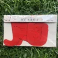 Just Married red letter banner wedding party hanging decoration paper swallowtail flag set - JUST Letter Banner in Paper Red