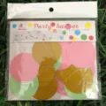 2M sewn paper circle garland gold glitter round paper banner for party birthday decoration - 2m / Glitter Gold, Pink & Mint Green Circle Garlands
