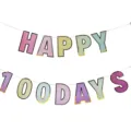 Colorful macaron letter banner for 100 days baby birthday party decoration supplies. - Macaron 100 Days