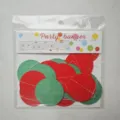 Red and green circle paper garland banner for Christmas party and birthday decoration - 2m / Glitter Green and Red Circle Garland