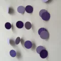 Purple paper circle garland hanging banner for party birthday wedding room wall decoration supplies. - 2m / Dark Purple And Light Purple Circles