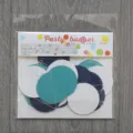 Party banner paper garland circles round decoration wedding birthday event party hanging supplies - 2m / Dark Blue, Light Blue and White Circle Garland