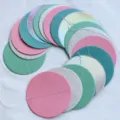 Colorful paper circle garland for party decoration, 2m hanging paper banner for birthday wedding. - 2m / Glitter Silver, Iridescent Silver, Pink, Dark Green and Light Green Circle Garland