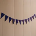 Guirlande fanions triangulaires bleu roi pour decoration fete anniversaire mur detail - Banderole de triangles bleu roi