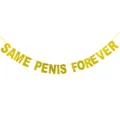 Gold Glitzer Buchstaben Banner Party Dekoration Junggesellenabschied Hängende Girlande - Gold „SAME“ Gold „PENIS FOREVER“ (Gold)