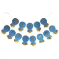 Bannière d'anniversaire à paillettes bleues avec lettres ballon, déco de fête idéale. - Nœud pailleté bleu