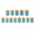 Gold glitter crown blue cloud happy birthday banner party decoration hanging garland supply - Blue Glitter Crowns