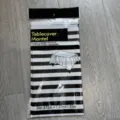 Zwart-wit gestreepte waterdichte tafelkleed, duurzame herbruikbare tafelbedekking - Zwart gestreept folie tafelkleed 137*183 cm