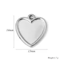 Roestvrijstalen hart medaillon hanger DIY ketting charm sieraden accessoire 14x13mm - Hart Stijl (A0610) / 13x14mm / Staalkleur