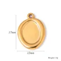 Roestvrij staal ovaal foto medaillon hanger DIY ketting sieraden accessoire goud 17x12mm - Onregelmatige Ovale Stijl (A0610) / 12x17mm / Goud
