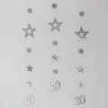 Silver number 30 star circle foil garland hanging decoration for birthday party celebration - Silver 30th Birthday Hanging Garland
