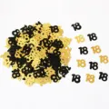 Coriandoli numero 18 neri e dorati per decorazioni di feste di compleanno e tavoli. - Paillettes nero e oro 18 / 10.00g