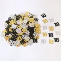 Coriandoli numero 18 nero oro argento per decorazione tavola festa di compleanno glitter - Ghirlanda di paillettes nero oro argento 18 anni / 10.00g