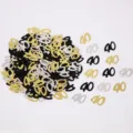 Nero oro argento 40 numero coriandoli per decorazione tavola festa compleanno brillantini - Ghirlanda di paillettes nero oro argento 40 anni / 10.00g