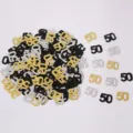 Confetti 50 Anni Compleanno Nero Oro Argento Glitter Decorazione Tavola Feste Party - Ghirlanda di paillettes nero oro argento 50 anni / 10.00g