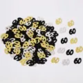 Nero oro argento 60 compleanno coriandoli decorazione tavola festa forniture set regalo - Ghirlanda di paillettes nero oro argento 60 anni / 10.00g
