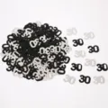 Coriandoli paillettes numero 30 nero e argento per decorazione tavolo festa di compleanno. - Paillettes nero e argento 30 / 10.00g