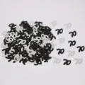 Coriandoli numerici neri e argentati paillettes per decorazione festa di compleanno - Paillettes nero e argento 70 / 10.00g
