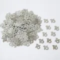 Coriandoli metallizzati color argento numero 16 per decorazione tavola festa di compleanno. - Paillettes argentate 16 / 10.00g