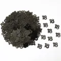 Coriandoli paillettes numero 18 nero per decorazione festa di compleanno evento. - Striscioni con šequin neri "18" / 10.00g