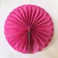 Variante de décoration de boule en nid d'abeille en papier rose, charmante pièce maîtresse. - Rose rouge