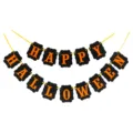 Halloween decoration papier banniere fete guirlande suspendue fournitures evenement effrayant - Bannière Carrée de Halloween