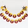 Süße Bienen Geburtstag Banner Party Deko Papier Wimpelkette Hängend für Kindergeburtstag - Große Bienen-Girlande