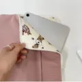Korean style pink corduroy tablet sleeve 11 inch laptop storage protective bag for iPad daily use - 11" / Light Pink