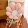 Cute pink flower shaped seat cushion plush pillow soft floor mat for office and home decor - Pink