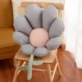 Creative flower shaped cushion soft petal floor mat cute office chair pillow decor - Gray