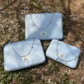 KAZUM aesthetic star chain laptop sleeve bag set, cute padded tablet storage pouch for daily use. - 11" / Blue