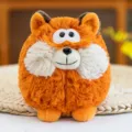 Cute cartoon plush toy round orange stuffed animal doll soft gift for girlfriend kids - Fox