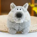 Cute gray wolf plush toy chubby stuffed animal doll soft gift for girlfriend kids room decor - Gray Wolf